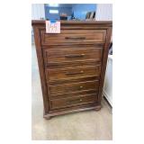 HOME MERIDIAN DK WOOD 5 DRAWER CHEST