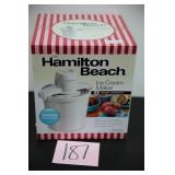HAMILTON BEACH 4 QUART ICE CREAM MAKER