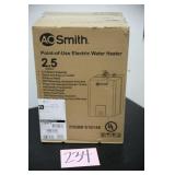AO SMITH 2.5 GAL ELECTRIC WATER HEATER