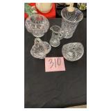 LOT OF 5PCS GLASSWARE/CRYSTAL