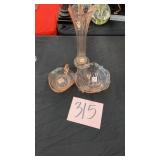 3PCS PINK GLASSWARE