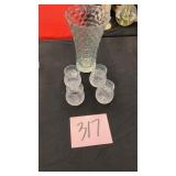5PC LOT GLASSWARE