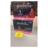 LOT OF 2 BOXES OF GOODNITES S/M DIAPERS