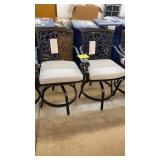 LOT OF 2 NEW SUNBRELLA ALL WEATHER SWIVEL CHAIRS