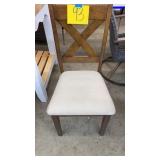 WOOD DINING CHAIR W/ PADDED SEAT