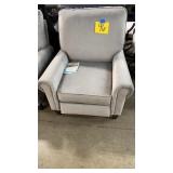 ABBYSON LIVING GREY FABRIC PUSH BACK RECLINER