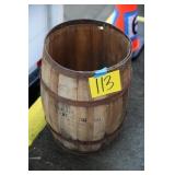 LARGE OLD WOODEN BARREL