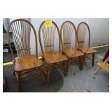 LOT OF 4 WOOD SPINDLE BACK CHAIRS