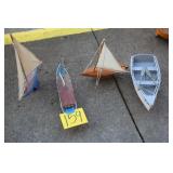 LOT OF 4 MODEL SHIPS/BOATS