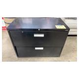 SANDUSKY BLACK METAL 2 DRAWER FILING CABINET