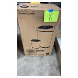 NINESTARS MOTION SENSOR TRASH CAN (SET OF 2)