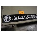 35.5" x 7" IMS BLACK FLAG ROOM SIGN