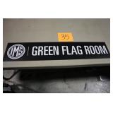 35" x 7" IMS GREEN FLAG ROOM SIGN