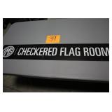 42" x 7" IMS CHECKERED FLAG ROOM SIGN