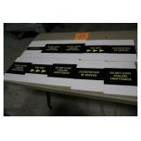 LOT OF 8' x 11' CORRUGATED PLASTIC SIGNS LOT OF 8' x 11' CORRUGATED PLASTIC SIGNS