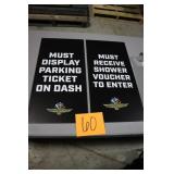 (2) 12' x 24' CORRUGATED PLASTIC IMS SIGNS (2) 12' x 24' CORRUGATED PLASTIC IMS SIGNS