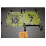 (2) 12" x 12" IMS OLD METAL BOX SIGNS