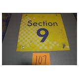 18" x 18" OLD METAL IMS SECTION 9 SIGN