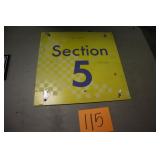 18' X 18' OLD METAL IMS SECTION 5 SIGN 18' X 18' OLD METAL IMS SECTION 5 SIGN