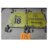 (2) 12' x 12' OLD IMS METAL SIGNS (2) 12' x 12' OLD IMS METAL SIGNS