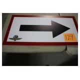 36" x 18 IMS ARROW CORRUGATED PLASTIC SIGN