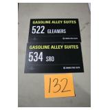 (2) 12" x 7" CORRUGATED PLASTIC SIGNS