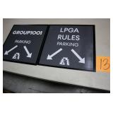 (2) 16" x 16" SIGNS