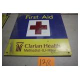 24" x 24" OLD METAL FIRST AID SIGN