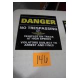 16' X 16' IMS DANGER CORRUGATED PLASTIC SIGN 16' X 16' IMS DANGER CORRUGATED PLASTIC SIGN