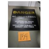 16' x 16' IMS DANGER CORRUGATED PLASTIC SIGN 16' x 16' IMS DANGER CORRUGATED PLASTIC SIGN