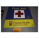 24" x 24" OLD METAL IMS FIRST AID SIGN