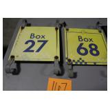 (2) 12' x 12' IMS OLD METAL BOX SIGNS (2) 12' x 12' IMS OLD METAL BOX SIGNS