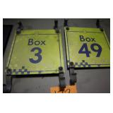 (2) 12" x 12" OLD IMS BOX SIGNS