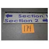 23" x 7" IMS SECTION SIGN