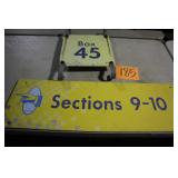 2 OLD METAL IMS SIGNS 2 OLD METAL IMS SIGNS