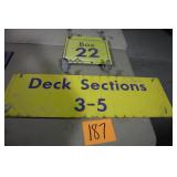 2 OLD METAL IMS SIGNS 2 OLD METAL IMS SIGNS