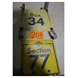 (2) 12' x 12' OLD METAL IMS SIGNS (2) 12' x 12' OLD METAL IMS SIGNS