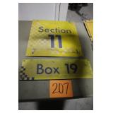 (2) OLD METAL IMS SIGNS (2) OLD METAL IMS SIGNS