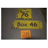 2 OLD METAL IMS SIGNS 2 OLD METAL IMS SIGNS