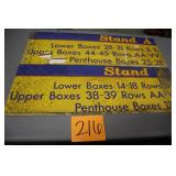 (2) 36' x 11' OLD METAL STAND A SIGNS (2) 36' x 11' OLD METAL STAND A SIGNS