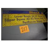 36" x 11" STAND A OLD METAL SIGN