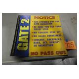 24" x 24" IMS GATE 2 OLD METAL SIGN