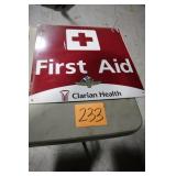 24" X 24" IMS FIRST AID OLD METAL SIGN