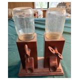 Vintage Wooden Candy or Nut Dispenser