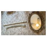 2 Curtain Rods, Wall Hanging Mirror