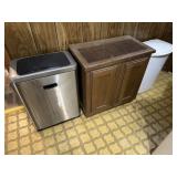 2 Trashcans, Vintage Arvin Humidifier,