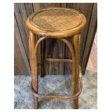 Backless Wicker Seat Stool