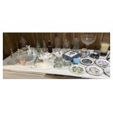 Decorative Plates, Vintage Bottles, Vases, Bell,