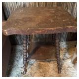 Vintage Wood Occasional Table w/ Turned Legs