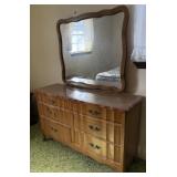 Wood Dresser w/ Mirror